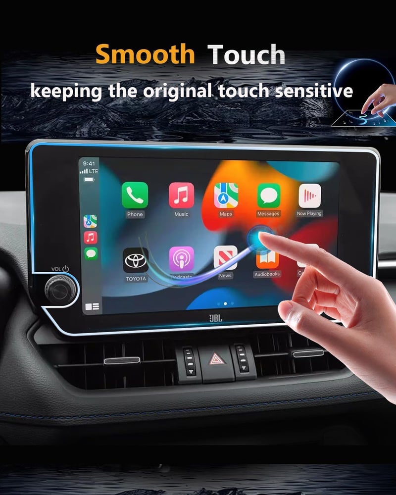 VIAROOM Screen Protector For Toyota RAV4 2023-2025,Tempered Glass Protective Film For RAV 4 (Limited/TRD Off-Road/XSE/Adventure/XLE Premium) 2025 2024 Accessories- 10.5 inch - Image 3